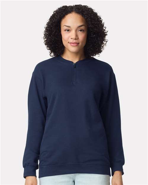 Unisex Softstyle® Midweight 1/4 Zip Sweatshirt