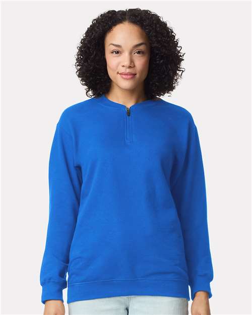 Unisex Softstyle® Midweight 1/4 Zip Sweatshirt