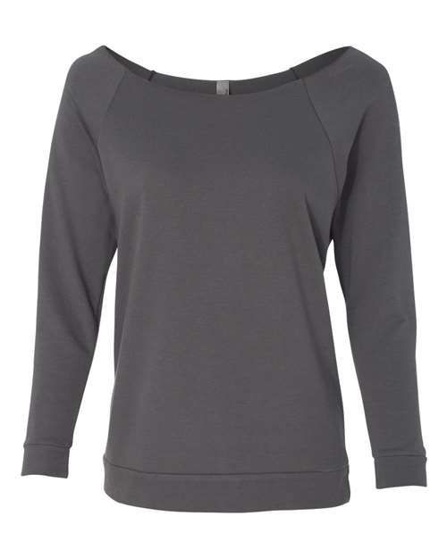 Women's Terry Raw Edge Three-Quarter Sleeve Raglan