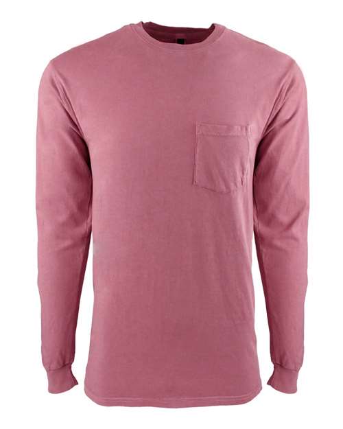 Unisex Inspired Dye Long Sleeve Pocket T-Shirt