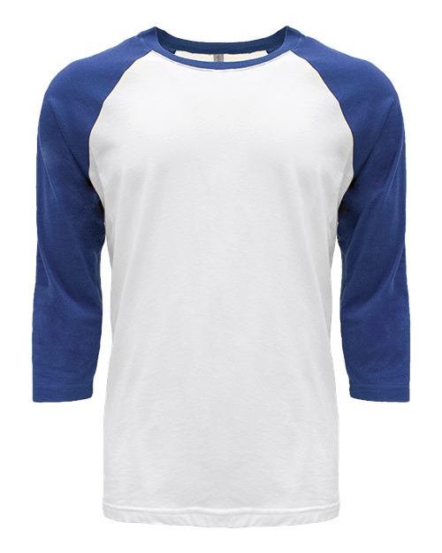 Unisex CVC Three-Quarter Sleeve Raglan T-Shirt