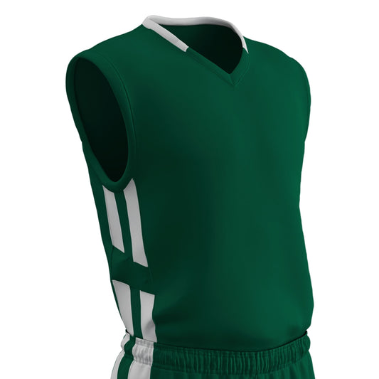 Muscle DRI-GEAR® Basketball Jersey - FORESTGREENWHITE