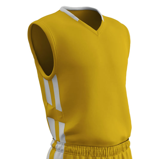 Muscle DRI-GEAR® Basketball Jersey - GOLDWHITE
