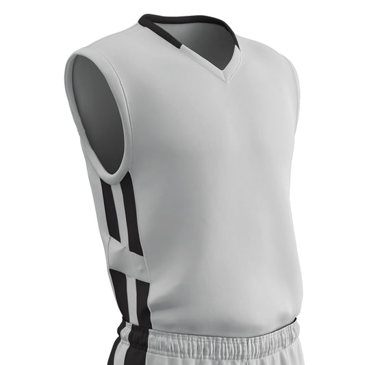 Muscle DRI-GEAR® Basketball Jersey - WHITEBLACK