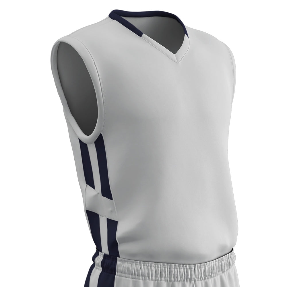 Muscle DRI-GEAR® Basketball Jersey - WHITENAVY