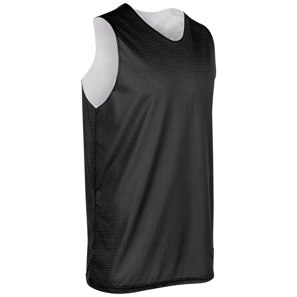 Polyester Reversible Basketball Jersey - Adult - BLACKWHITE