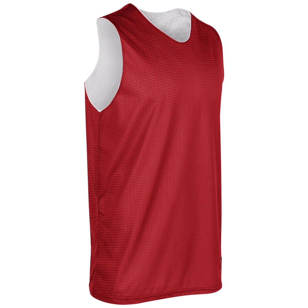 Polyester Reversible Basketball Jersey - Adult - SCARLETWHITE