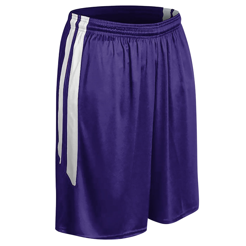 DRI-GEAR® Muscle Basketball Short - PURPLEWHITE