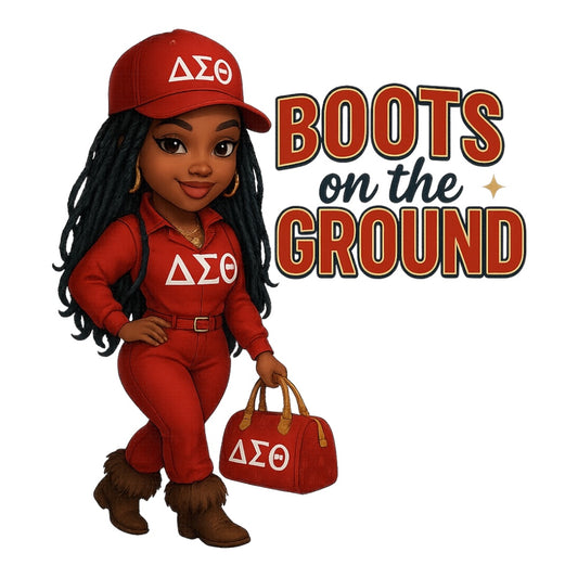 Delta Sigma Theta Boots on the Ground Short Sleeve T-Shirt