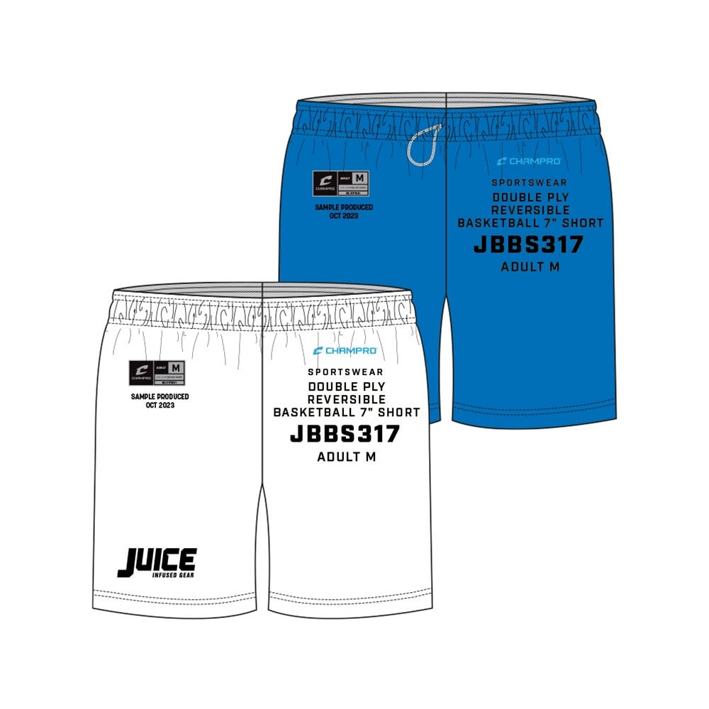 SIZE KIT Juice Double Ply Reversible Basketball 7\" Short