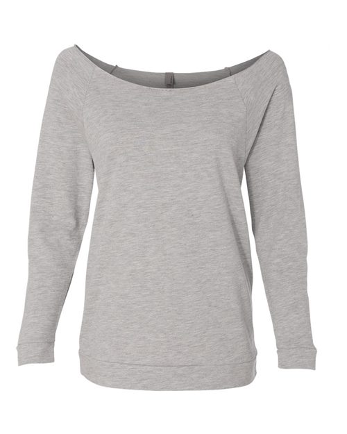 Women's Terry Raw Edge Three-Quarter Sleeve Raglan