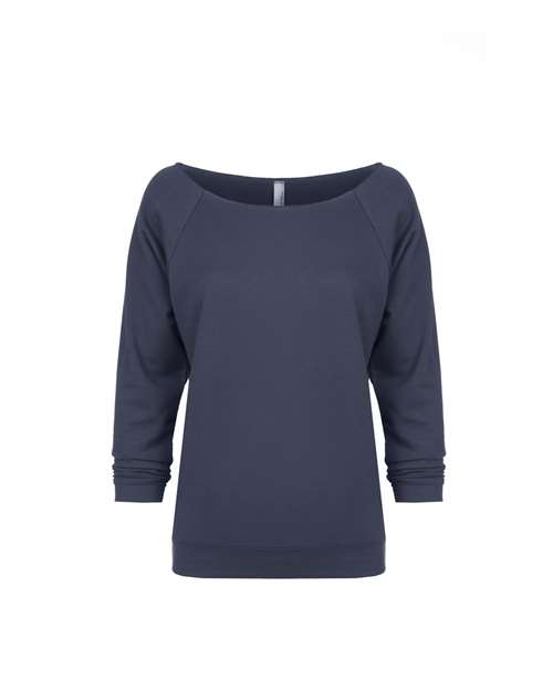 Women's Terry Raw Edge Three-Quarter Sleeve Raglan