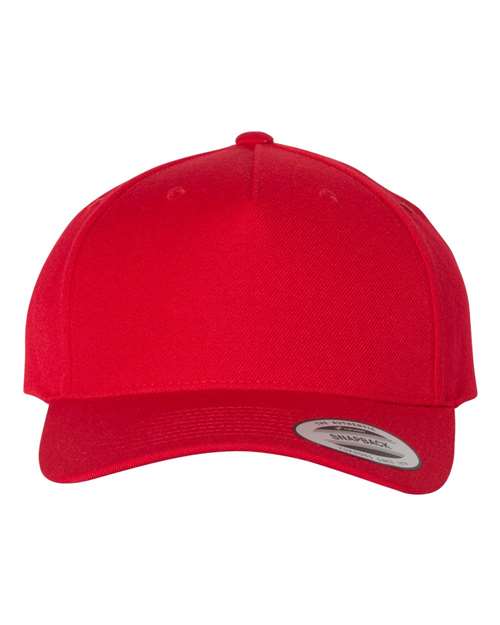 Premium Five-Panel Curved Bill Snapback Cap