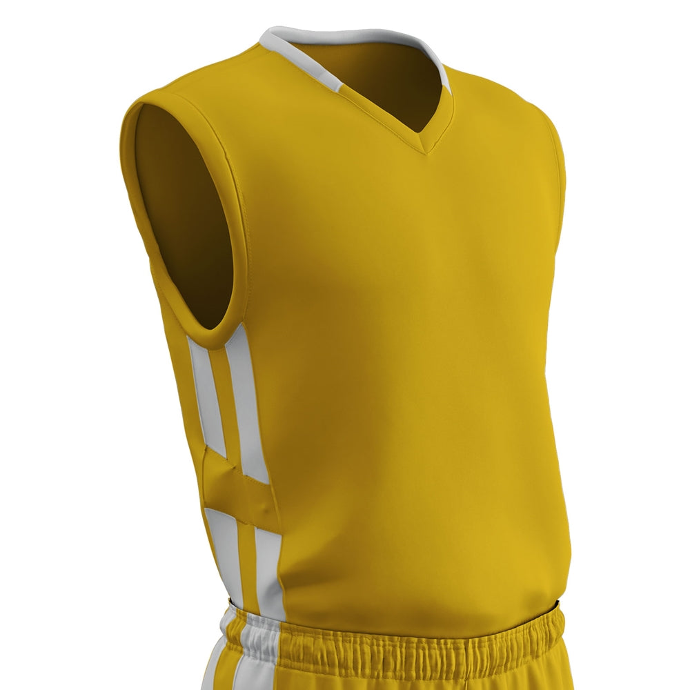 Muscle DRI-GEAR® Basketball Jersey - GOLDWHITE