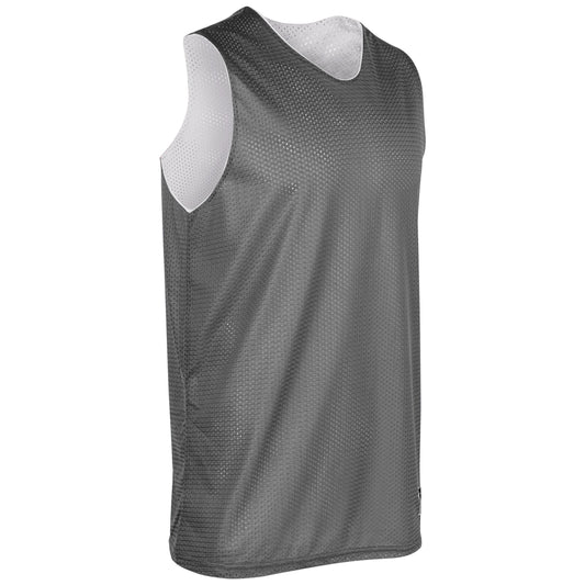 Polyester Reversible Basketball Jersey - Adult - CHARCOALBODYWHITEBODY